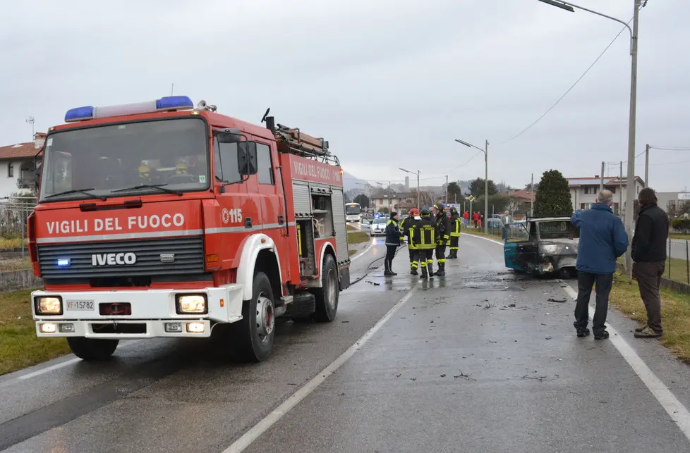 San Daniele del Friuli 09 gennaio 2016 incidente © Petrussi Foto Press -Turco Massimo