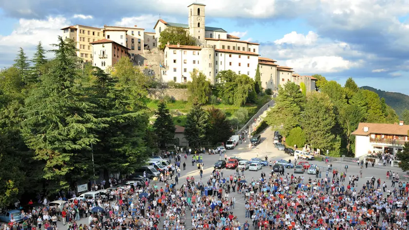 Castelmonte 8 Settembre 2018. Pellegrinaggio alla Madonna di Castelmonte. Messa sul piazzale del Santuario. © Foto Petrussi