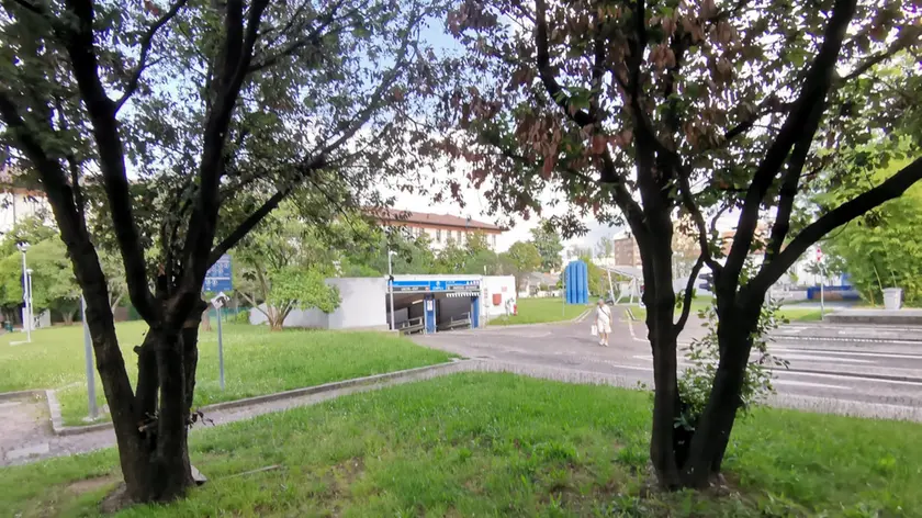 L'ingresso del parcheggio Magrini a Udine