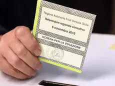 Montenars 06 novembre 2016 Referendum elettorale per l'unione del comune con quello di Gemona. Copyright Foto Petrussi / Ferraro Simone