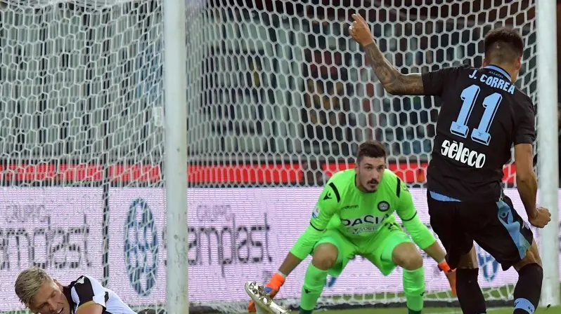 Udine, 26 settembre 2018 Calcio Serie A 2018/2019 Udinese vs Lazio Nella foto il goal del secondo vantaggio della Lazio segnato da Joaquin Correa. © Foto Petrussi / Ferraro Simone