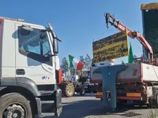 protesta dei trattori a Orte