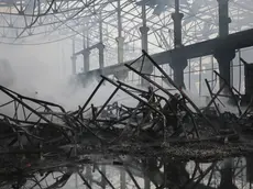 epa11047967 Ukrainian rescuers work at the site of a rocket attack on a civilian warehouse in Kyiv (Kiev), Ukraine, 29 December 2023, amid the Russian invasion. At least 16 people have died and dozens more injured after Russia launched a wave of airstrikes across Ukraine, Ukrainian authorities said on 29 December. Strikes were reported in Kyiv, Lviv, Odesa, Dnipro, Kharkiv, Zaporizhzhia, and other Ukrainian cities. Russia launched 'more than 150 missiles and combat drones' at Ukrainian cities, Ukraine's Prosecutor General Andriy Kostin said in a statement, adding that extensive damage included residential buildings, educational institutions and hospitals. Russian troops entered Ukraine on 24 February 2022 starting a conflict that has provoked destruction and a humanitarian crisis. EPA/OLEG PETRASYUK