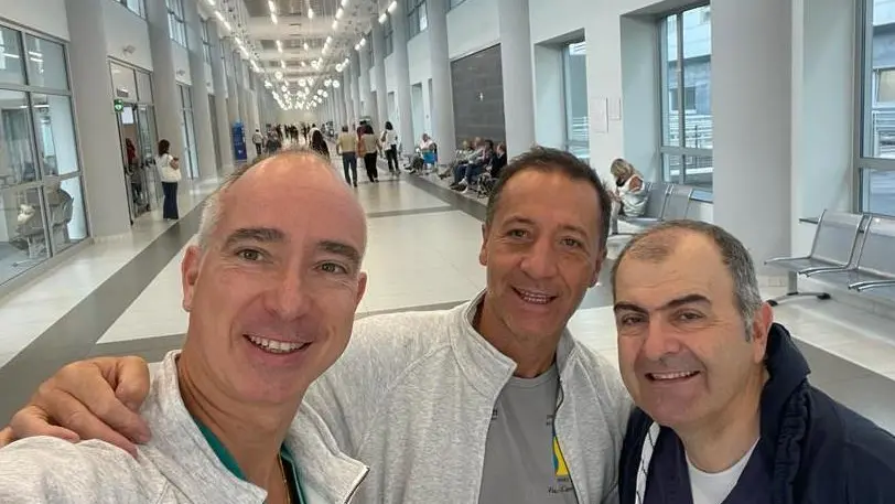 Da sinistra a destra, il professor Salvatore Sembronio, il professor Massimo Robiony e il professor Alberto Bianchi a Catania