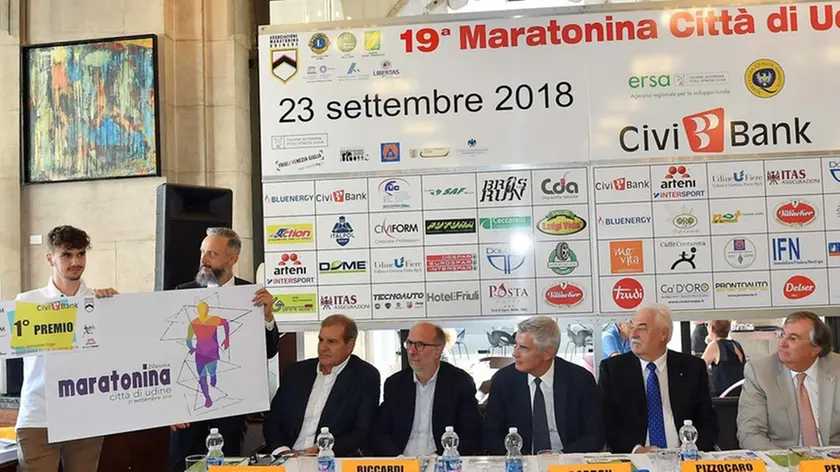 Udine 12 Settembre 2018. Presentazione 19 Maratonina Citta' di Udine. © Foto Petrussi