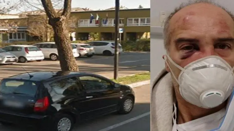 L'ingegnere picchiato e il luogo dell'aggressione (credits Mattino di Padova)