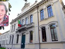 La scuola Dante a Udine e, nel riquadro, la maestra Luigina Pellegrini, 99 anni
