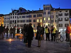 Udine 15 febbraio 2013.Mi' illumino di meno in piazza San Giacomo..Copyright Foto Petrussi / Ferraro Simone