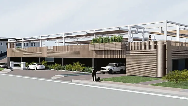Il rendering del parcheggio delle terme marine