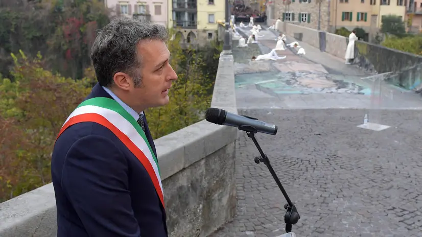 Cividale 27 ottobre 2017. Rievocazione distruzione del Ponte del Diavolo dopo la disfatta di Caporetto. © Foto Petrussi
