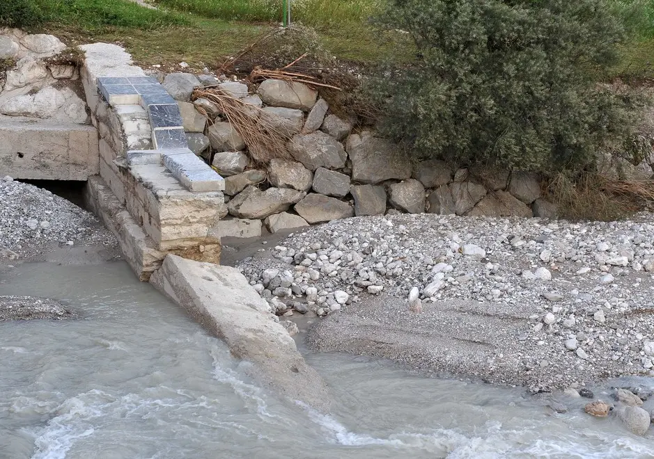 Moggio Udinese 16 agosto 2014 Il sindaco Filaferro mostra i danni causati dall'alluvione del 13 agosto. Copyright Foto Petrussi / Ferraro Simone
