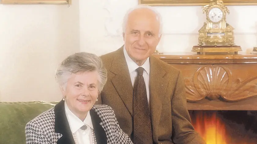 Il capitano d’industria Lelio Palazzetti insieme con la moglie Diletta Brun, dall’album di famiglia
