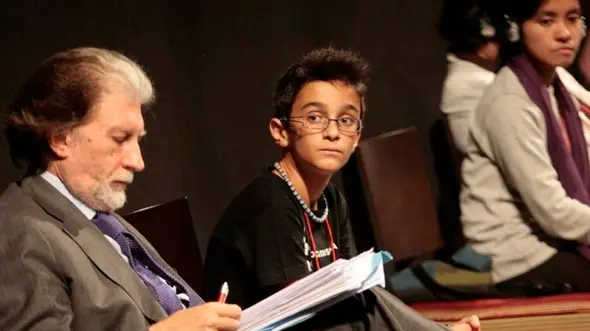 Udine 29 Settembre 2011. Dibattito Don di Piazza con bambini. Telefoto Copyright Foto PFP