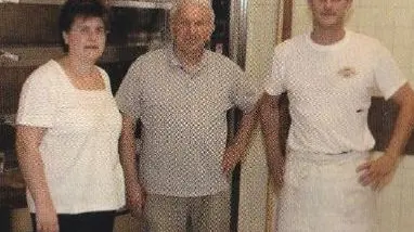 Giuseppe Dominissini con i figli Annalisa e Ivan (foto Turco)