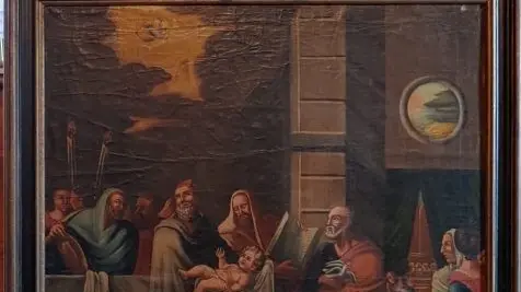 Particolare del quadro recuperato