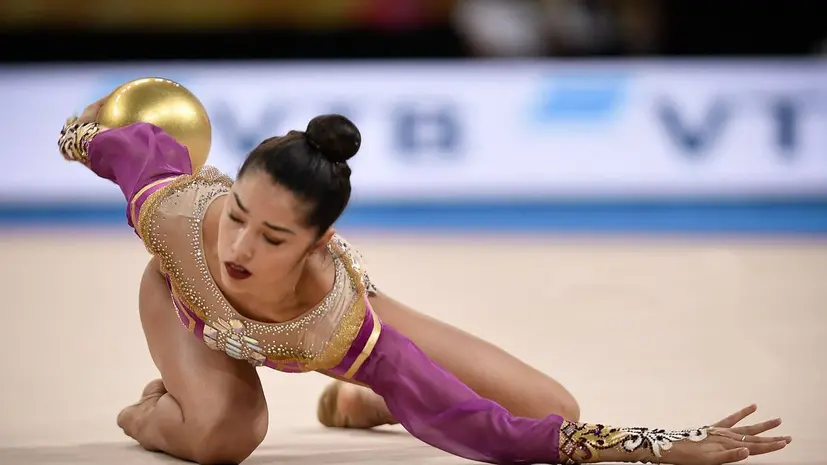 Alexandra Agiurgiuculese ai Mondiali di Sofia (foto Daniele Cifalà di Ginnastica ritmica italiana)