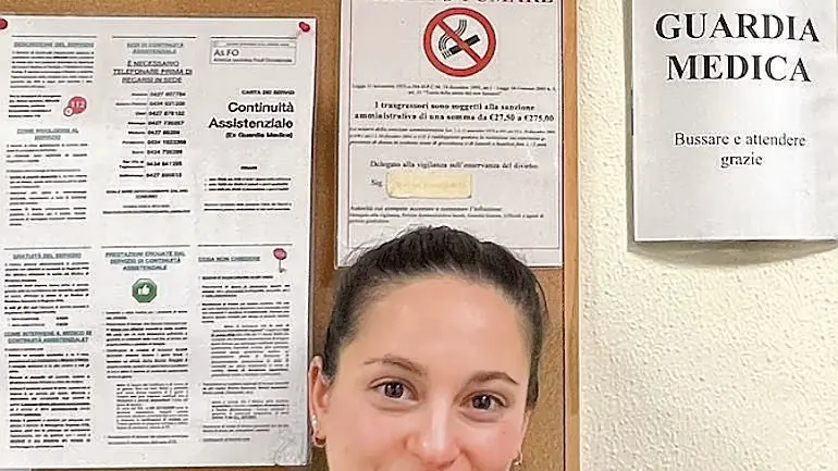 Elizabeth Gura, guardia medica di 27 anni, esercita a Sacile