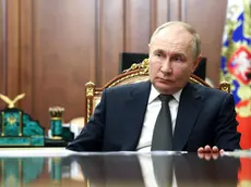 epa11377221 Russian President Vladimir Putin meets with Orenburg Region Governor Denis Pasler (not pictured) at the Kremlin, in Moscow, Russia, 29 May 2024. EPA/ALEXANDER KAZAKOV/KREMLIN / POOL MANDATORY CREDIT