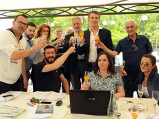 Cividale 1 Giugno 2016. Il sindaco Balloch brinda alla vittoria. © Petrussi Foto Press / Diego Petrussi