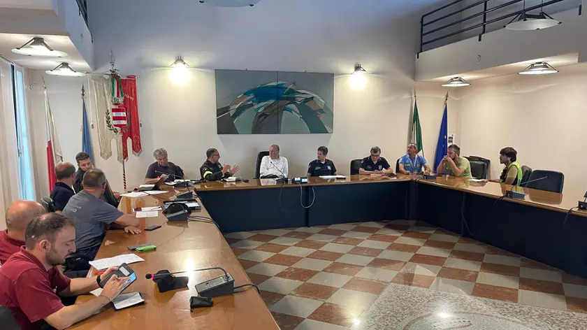 Il tavolo tecnico a Mortegliano tra vigili del fuoco, protezione civile e il Comune