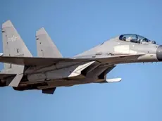 epa09502486 A handout photo made available by Taiwan Ministry of National Defense on 02 October 2021 shows a Chinese PLA Shenyang J-16 fighter, following the incursion of nineteen Chinese PLA warplanes including 12 J-16 fighters into Taiwan’s AZID (Air defense identification zone) on 02 October 2021. According to Taiwan Ministry of National Defense, a total of 38 Chinese warplanes sent in two waves have been spotted in the AZID of the self-ruled island on 02 October, and the incursions have lasted for 11 consecutive days. EPA/TAIWAN MINISTRY OF NATIONAL DEFE HANDOUT HANDOUT/ EDITORIAL USE ONLY/ NO SALES HANDOUT EDITORIAL USE ONLY/NO SALES