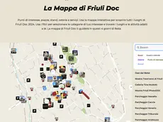 Uno screenshot della mappa interattiva di Friuli Doc