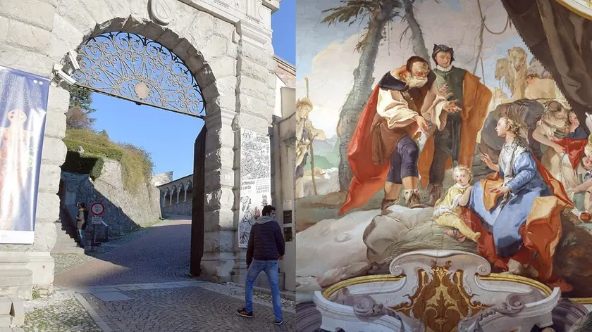 L'Arco Bollani e, a destra, un capolavoro del Tiepolo