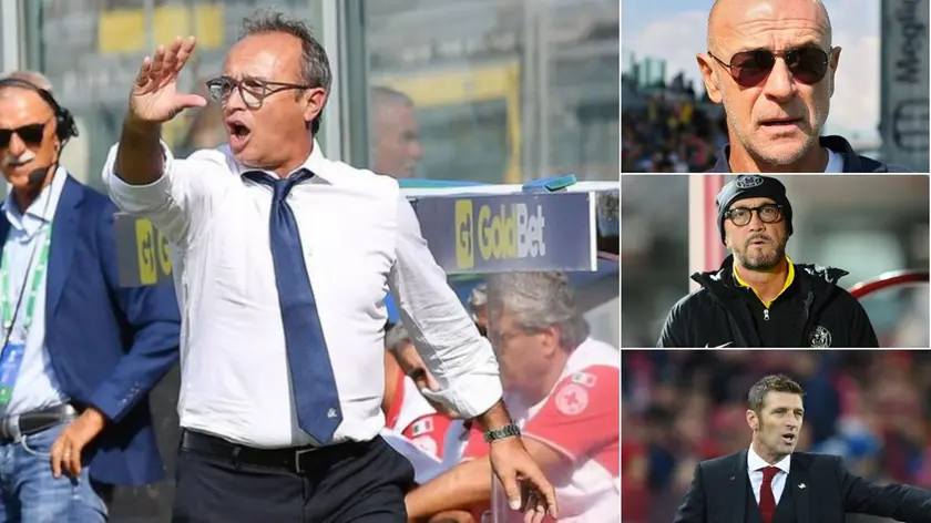Pasquale Marino è reduce dall’esperienza dello scorso anno sulla panchina dello Spezia. A destra, dall’alto verso il basso Ballardini, Zenga e Carrera