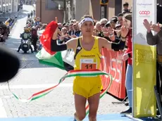 Cividale 1 Aprile 2013. Unesco Cities Marathon. il vincitore Ruggero Pertile. Telefoto copyright Petrussi Foto Press