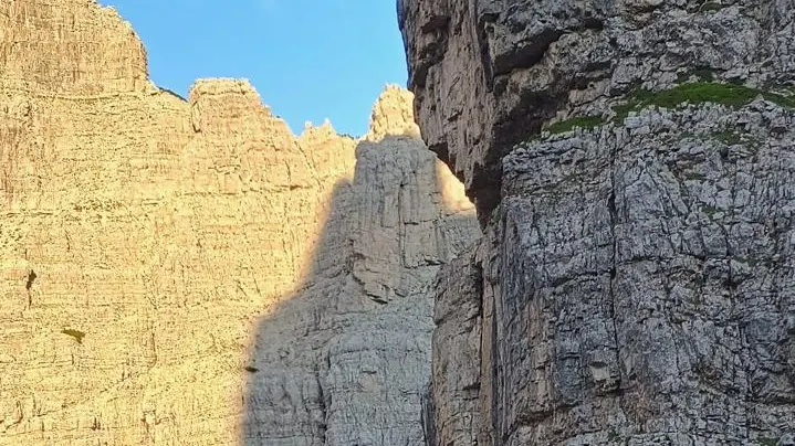 La parete dove è stato soccorso l'alpinista