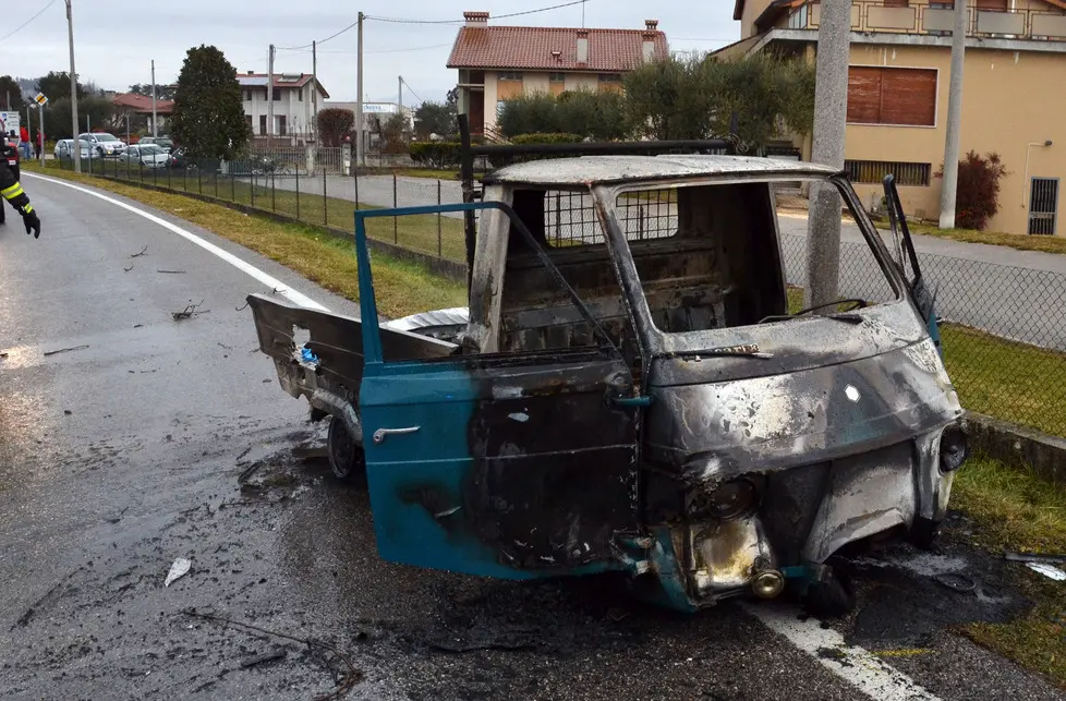 San Daniele del Friuli 09 gennaio 2016 incidente © Petrussi Foto Press -Turco Massimo