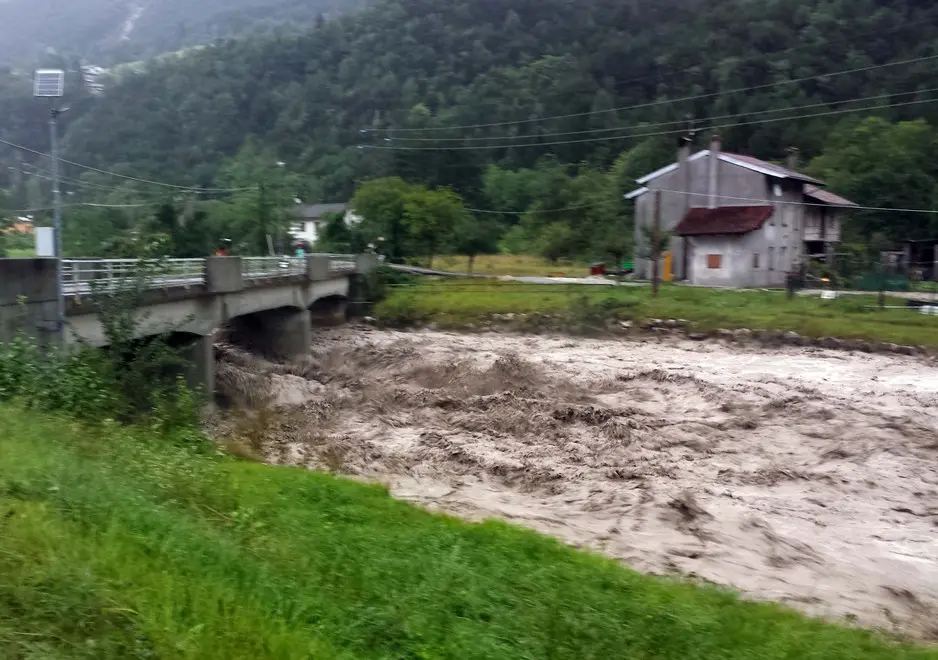 Moggio Udinese 13 agosto 2014 Danni causati dall'alluvione del 13 agosto. Foto realizzata dal Sindaco Giorgio Filaferro il giorno della piena. Copyright Foto Petrussi