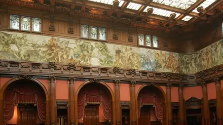 20050721 - POL - ROMA - IRAQ: CAMERA,SI' A DL PROROGA MISSIONE,PASSA AL SENATO - Una immagine panoramica della Camera dei Deputati, stamani 25 luglio 2005. L'Aula della Camera ha approvato il decreto legge che proroga di sei mesi la missione militare italiana in Iraq. I voti a favore sono stati 283, 207 quelli contrari, gli astenuti sono stati tre. Il testo ora passa al Senato. CLAUDIO ONORATI/ ANSA / KLD