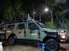 epa10990364 Soldiers guard the headquarters of the Specialized Prosecutor's Office for Organized Crime (Femdo) following the transfer of Nestor Isidro Garcia 'El Nini', alleged head of security of Los Chapitos criminal group, in Mexico City, Mexico, 22 November 2023. The Secretariat of Security and Citizen Protection (SSPC) of Mexico reported that the head of security of the Los Chapitos group, made up of the four sons of drug trafficker Joaquin 'El Chapo' Guzman, was arrested by agents of the Secretariat of National Defense (Sedena) in Sinaloa state capital Culiacan. EPA/Isaac Esquivel