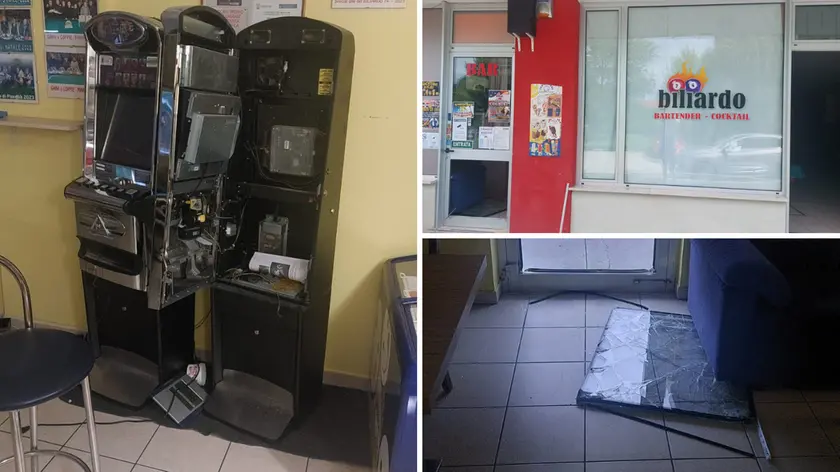 Ladri in azione poco prima delle 5.30 di venerdì 28 luglio al bar Biliardo 74 in via Montegnacco a Cassacco