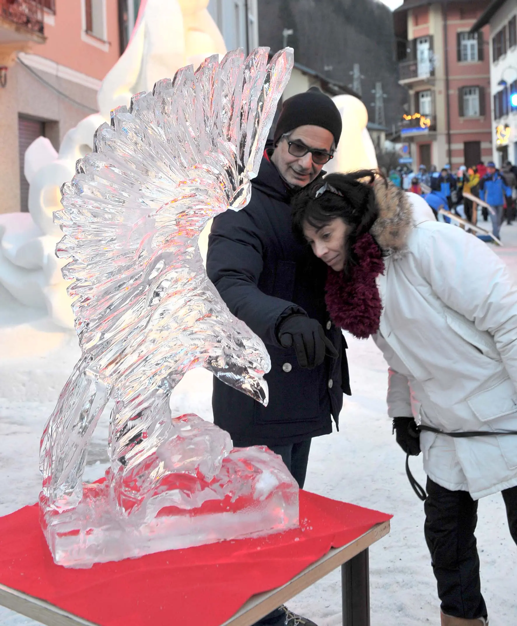 Pontebba 20 gennaio 2019. Sculture di Ghiaccio. © Foto Petrussi
