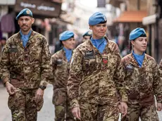 Le soldatesse italiane dell'Unifil in missione in Libano, 8 marzo 2023. ANSA/UNIFIL ANSA PROVIDES ACCESS TO THIS HANDOUT PHOTO TO BE USED SOLELY TO ILLUSTRATE NEWS REPORTING OR COMMENTARY ON THE FACTS OR EVENTS DEPICTED IN THIS IMAGE; NO ARCHIVING; NO LICENSING NPK