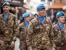 Le soldatesse italiane dell'Unifil in missione in Libano, 8 marzo 2023. ANSA/UNIFIL ANSA PROVIDES ACCESS TO THIS HANDOUT PHOTO TO BE USED SOLELY TO ILLUSTRATE NEWS REPORTING OR COMMENTARY ON THE FACTS OR EVENTS DEPICTED IN THIS IMAGE; NO ARCHIVING; NO LICENSING NPK