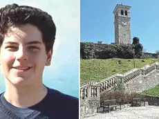Un'immagine d Carlo Acutis, beatificato nel 2020 e la chiesa di San Giacomo a Clauzetto