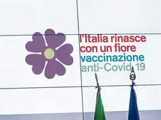 Sarà un fiore, una primula, il simbolo della campagna dei vaccini anti covid che partirà a metà gennaio. Il simbolo è stato presentato dall'architetto Stefano Boeri - che lo ha realizzato - nel corso di una conferenza stampa con il Commissario per l'emergenza Domenico Arcuri. "L'italia rinasce con un fiore" è lo slogan che accompagna il simbolo e che sarà presente in tutta la campagna. ANSA/ANGELO CARCONI