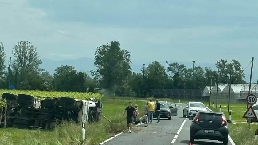 Il luogo dove si è verificato l'incidente a Mortegliano