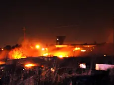 Udine 08 Febbraio 2012 incendio campo nomadi Copyright PFP/TURCO