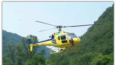 L'elicottero della Protezione civile Fvg (foto dal sito della Pc)