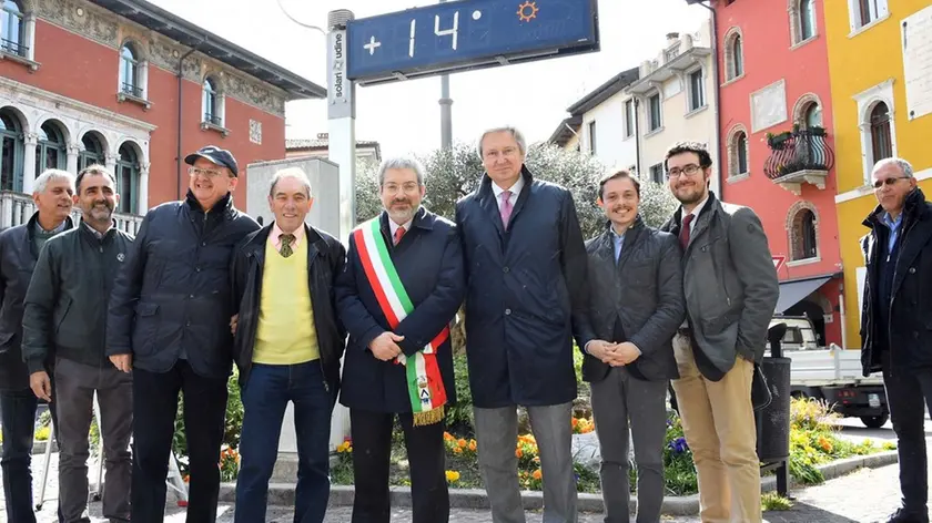 Udine 19 aprile 2017. Inaugurazione orologio in Via Poscolle. © Petrussi Foto Press - Diego Petrussi