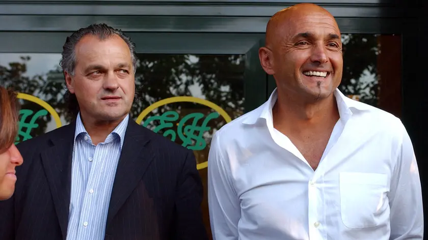 Lorenzo Toffolini con Luciano Spalletti in una foto del 2004