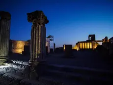 A night picture of the UNESCO World Heritage site of Pompeii, 2 July 2017. The site will be opened for visitors also on night time every Tuesday and Thursday from the 8th of July. ANSA/CESARE ABBATE