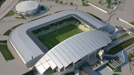 Il rendering del nuovo stadio Friuli di Udine, in una immagine del 12 maggio 2013..ANSA/UFFICIO STAMPA UDINESE CALCIO.+++EDITORIAL USE ONLY - NO SALES+++