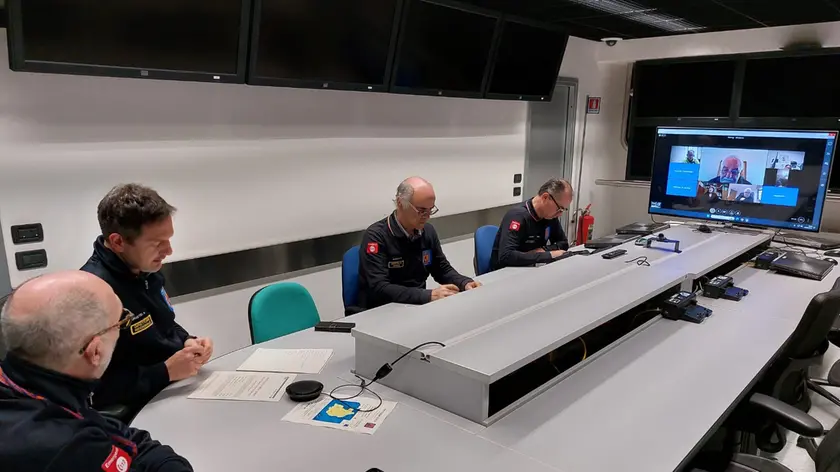 L'assessore RIccardi nella sede della Protezione civile a Palmanova