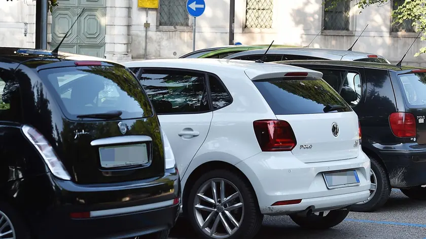 Udine 01 luglio 2016 Parcheggi di piazza Patriarcato. Copyright Foto Petrussi / Ferraro Simone