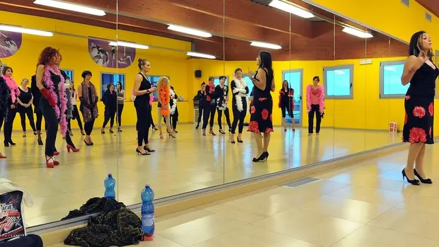 Cervignano 10 novembre 2012.Corso di Burlesque presso la New Dinamic Center Fitness di Via della Ferrovia vecchia 5..Copyright Foto Petrussi / Ferraro Simone